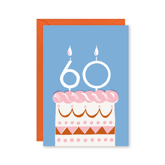 60 Birthday Cake card
