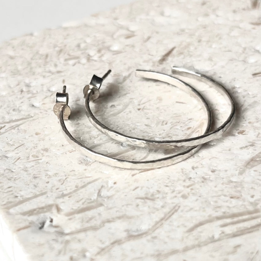 Sterling silver hoop earrings