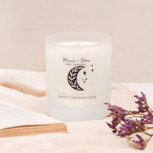 Pink champagne soy wax candle