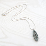 Leaf Necklace - Sage Green