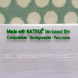 Details of NATIVIA - bio-based film, which is used as a protective sleeve for individual cards. Compostable, biodegradable, recyclable