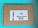 Heart Garland DIY craft kit - Rainbow