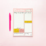 A5 Notepad - Daily Planner - It's A Plan