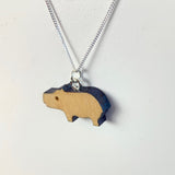 Hippo Necklace on Silver Chain