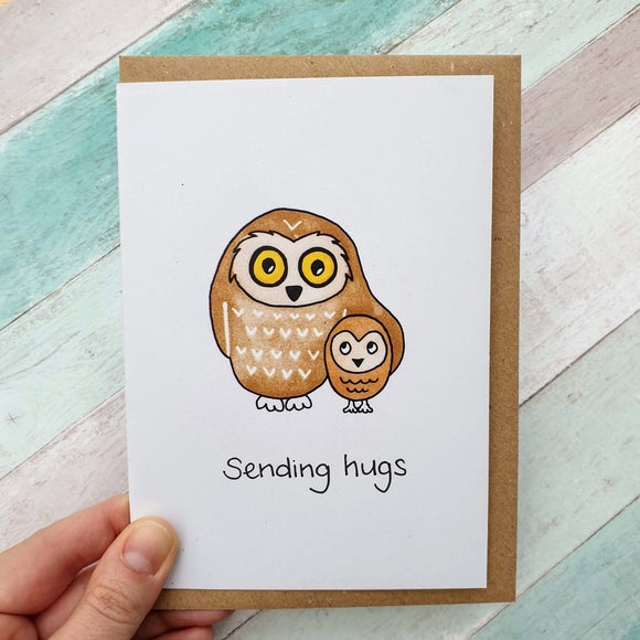 Sending Hugs Owls Card