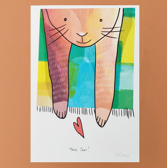 A5 Those Paws Cat Print