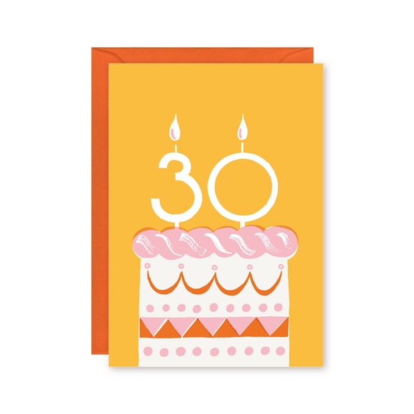 30 Birthday Cake card