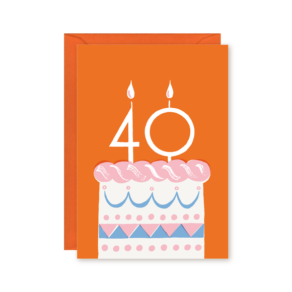 40 Birthday Cake card