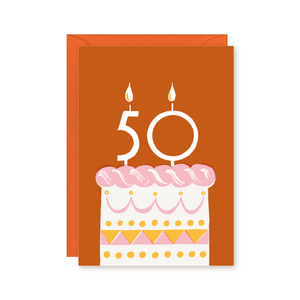 50 Birthday Cake card