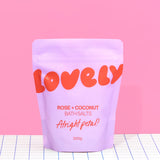 Rose and coconut bath salts