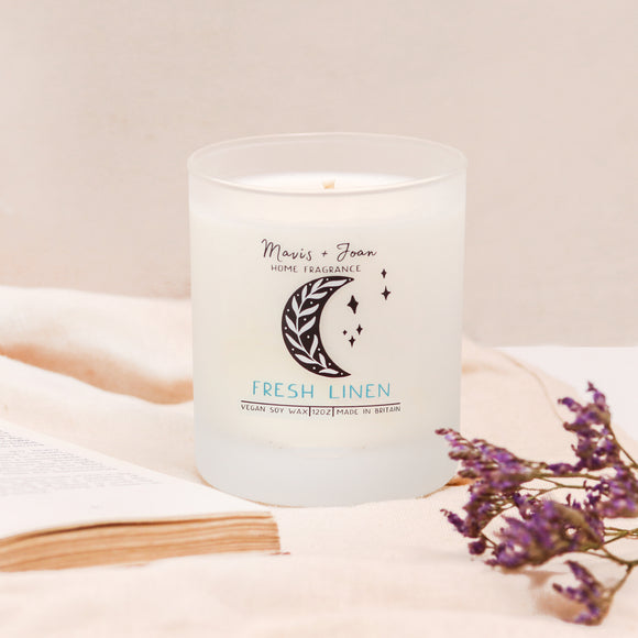 Fresh linen soy wax candle