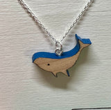 Whale Necklace on Silver Chain