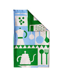 Kitchen themed tea towel