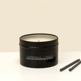 Lemon grass + ginger small tin soy wax candle
