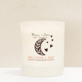 Pink pepper and rose soy wax candle