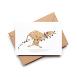 Sighthound Fairy Lights Dog Lover Christmas Card