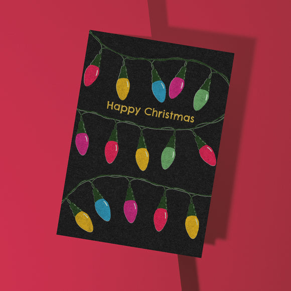 Christmas Card - Retro Lights