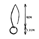 Long Drop Earrings - Circle - Yellow