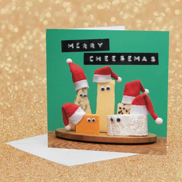 Christmas Googly Eye Card - Merry Cheesemas