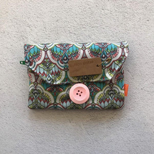 Fabric Purse with Zip Pocket - Stained Glass