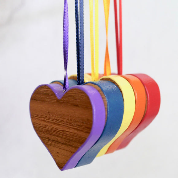 Wooden Heart Hanging Decoration