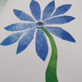 Blue Flower Square Art Card
