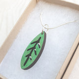 Leaf Necklace - Grass Green