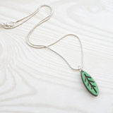 Leaf Necklace - Grass Green