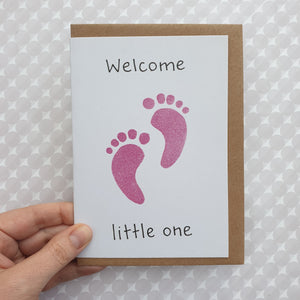 Welcome Little One - Baby Girl Card