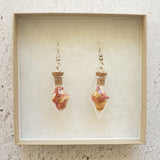 Rose Petal Terrarium Earrings