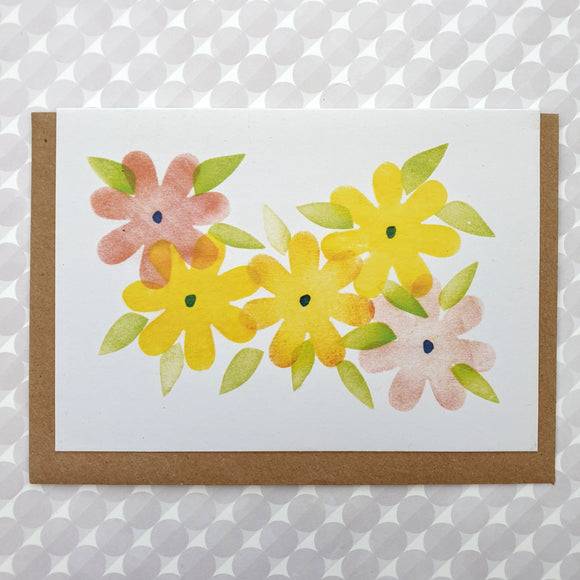 Summer flower bed - art card