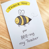 Thank You for BEE-ing my Teacher Card
