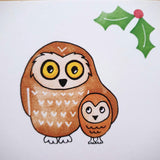 CHARITY Christmas Card - Cute Owls