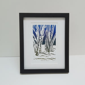 "Winter Trees" Original Linocut print