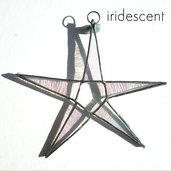 Irridescent Stained Glass Star Suncatcher