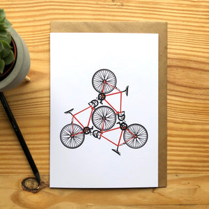 Road Bike Greetings Card A5