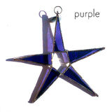 Purple Stained Glass Star Suncatcher