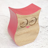 Wooden Standing Owl (Various Colours)