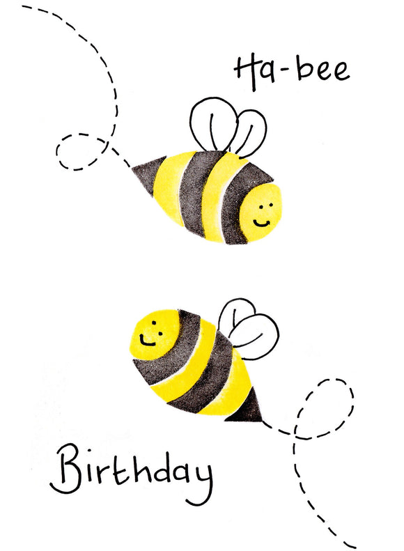 Bee birthday card - 
