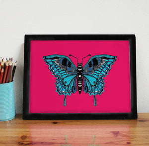 Pink Butterfly Print