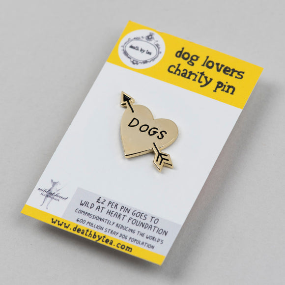 'Dog Lovers Heart' Enamel Pin Badge