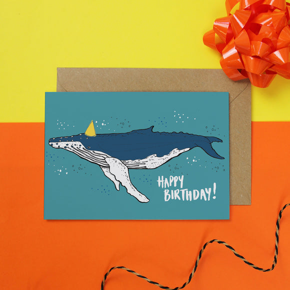 Humpback Whale Birthday Card