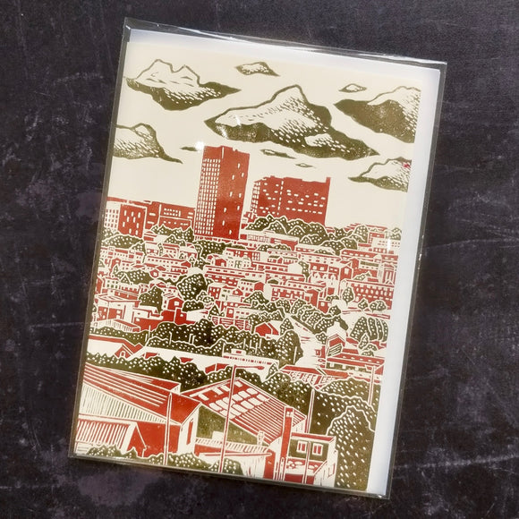 'Sheffield View No. 6 ' Lino Art Card