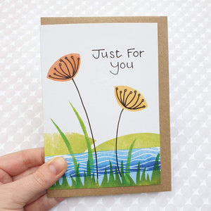 Just For You card - Wild flower meadow