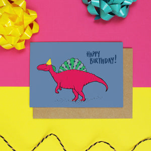 Spinosaurus Dinosaur Birthday Card