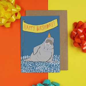 Walrus Birthday Card