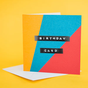 Label Card "Birthday Card Multicoloured"