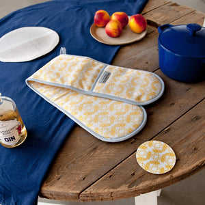 Bee Print Double Oven Gloves