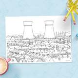 Tinsley Cooling Towers Sheffield A4 Illustration Print