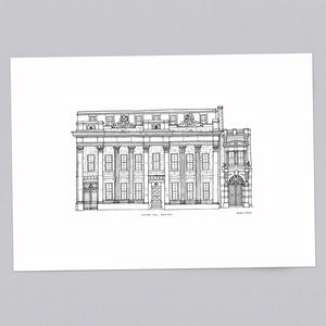 Cutlers Hall Sheffield A3 Illustration Print